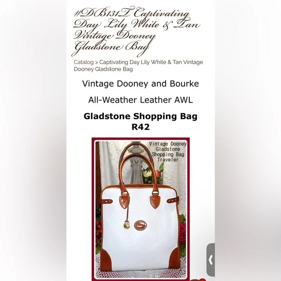 🥵 VERY RARE 🔥 VINTAGE DOONEY AND BOURKE AWL GLADSTONE SHOPPING BAG - Picture 4 of 14